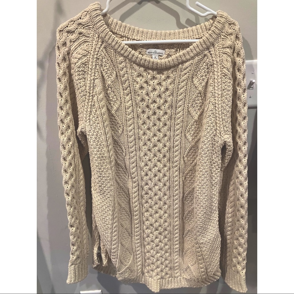 L. L. Bean Signature cable knit sweater